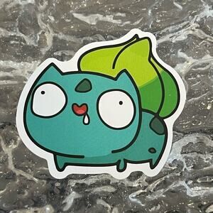 5/$10 Waterproof Vinyl Sticker Pokémon Derpy Bulbosaur
